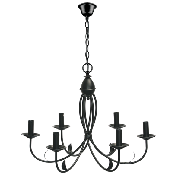 BRIGHTSTAR CH075/6 BLACK CHANDELIER