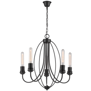 BRIGHTSTAR CH342/5 BLACK CHANDELIER