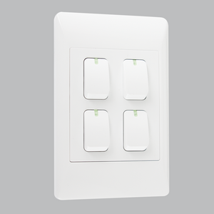 BRIGHTSTAR 2X4 4LEVER SWITCH WHITE ESW004